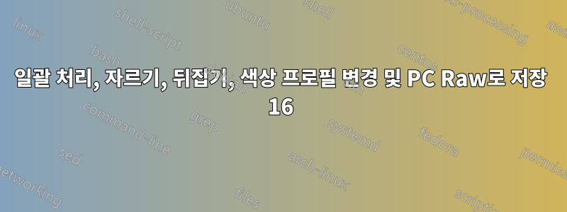 일괄 처리, 자르기, 뒤집기, 색상 프로필 변경 및 PC Raw로 저장 16