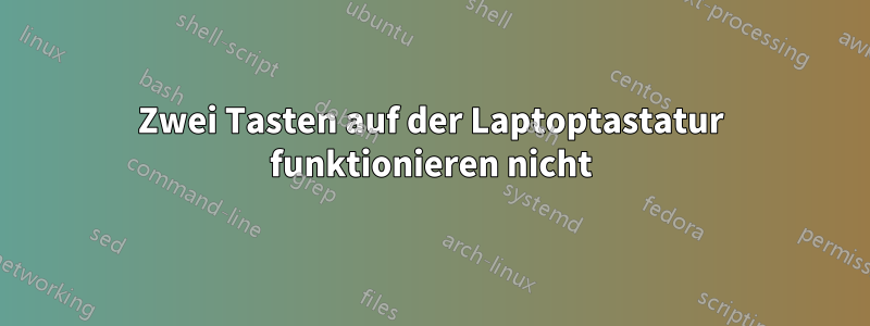 Zwei Tasten auf der Laptoptastatur funktionieren nicht