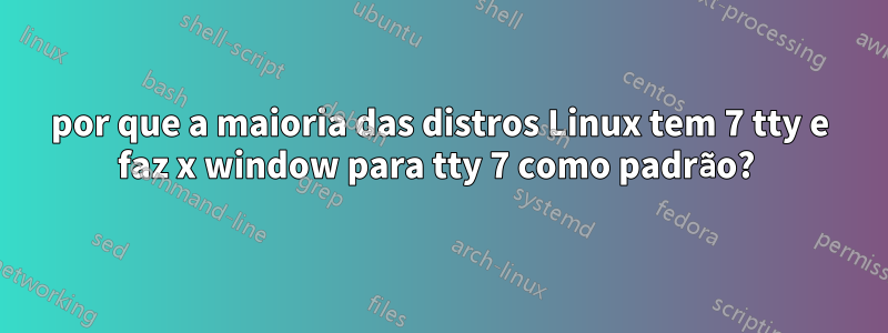 por que a maioria das distros Linux tem 7 tty e faz x window para tty 7 como padrão? 