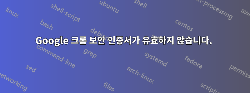 Google 크롬 보안 인증서가 유효하지 않습니다.