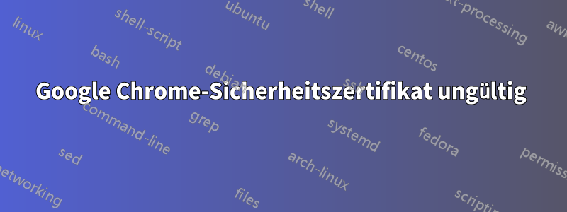 Google Chrome-Sicherheitszertifikat ungültig