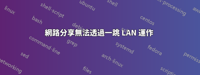 網路分享無法透過一跳 LAN 運作
