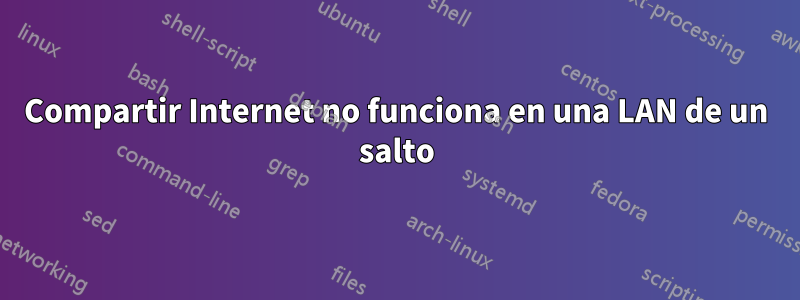 Compartir Internet no funciona en una LAN de un salto