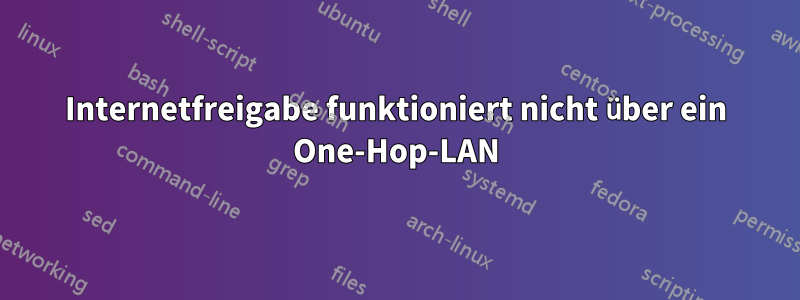 Internetfreigabe funktioniert nicht über ein One-Hop-LAN