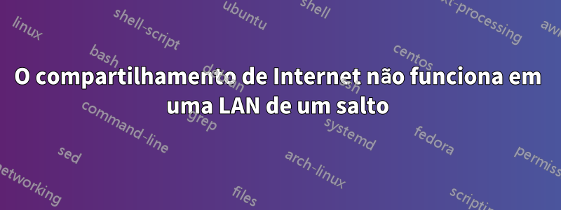 O compartilhamento de Internet não funciona em uma LAN de um salto