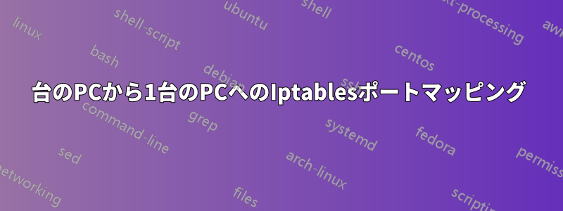 2台のPCから1台のPCへのIptablesポートマッピング