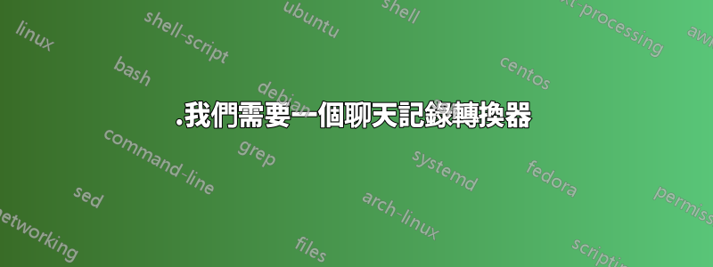 1.我們需要一個聊天記錄轉換器