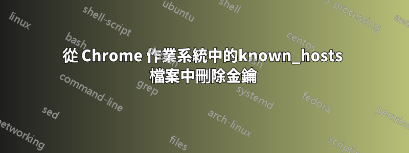 從 Chrome 作業系統中的known_hosts 檔案中刪除金鑰
