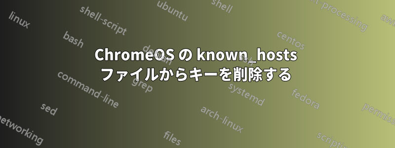 ChromeOS の known_hosts ファイルからキーを削除する