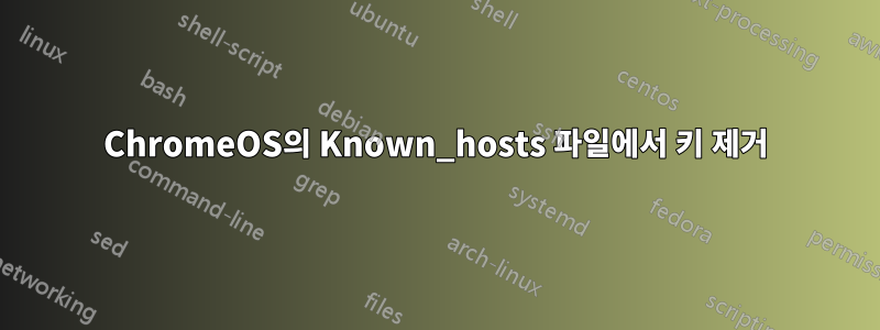 ChromeOS의 Known_hosts 파일에서 키 제거