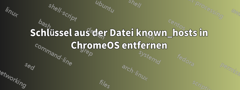 Schlüssel aus der Datei known_hosts in ChromeOS entfernen