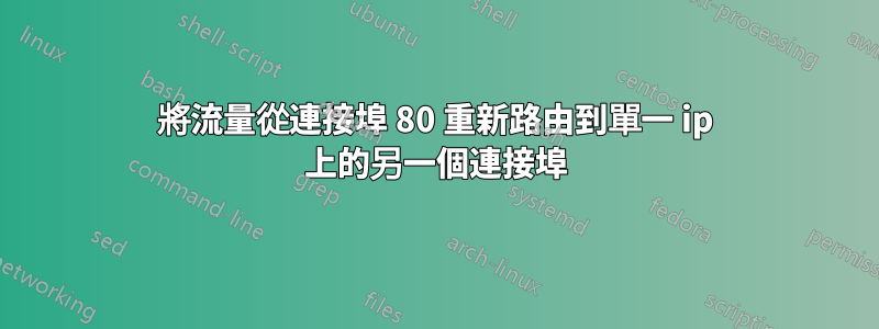 將流量從連接埠 80 重新路由到單一 ip 上的另一個連接埠