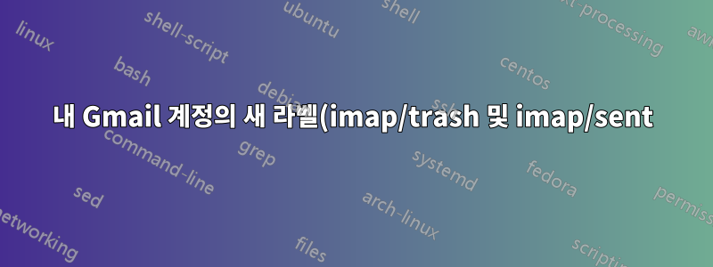 내 Gmail 계정의 새 라벨(imap/trash 및 imap/sent)은 무엇입니까?