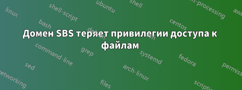 Домен SBS теряет привилегии доступа к файлам