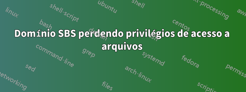 Domínio SBS perdendo privilégios de acesso a arquivos