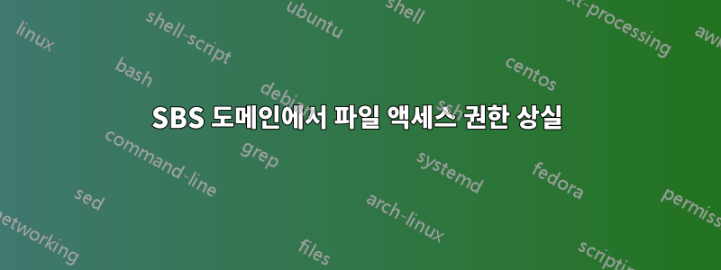 SBS 도메인에서 파일 액세스 권한 상실