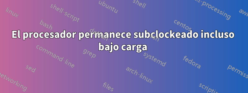 El procesador permanece subclockeado incluso bajo carga