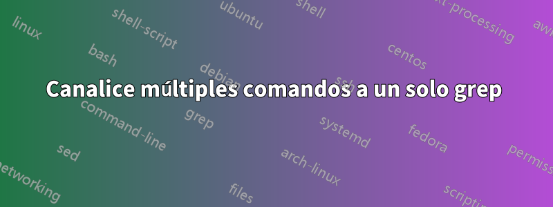 Canalice múltiples comandos a un solo grep