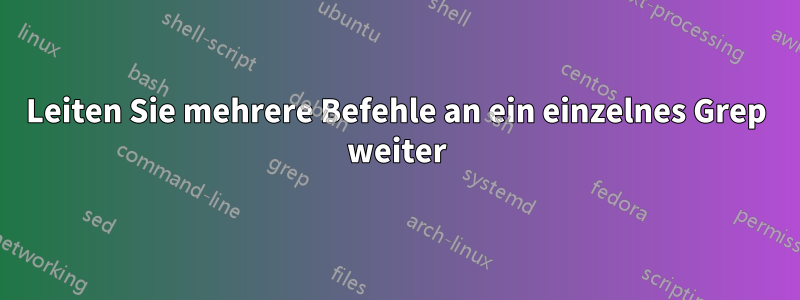 Leiten Sie mehrere Befehle an ein einzelnes Grep weiter