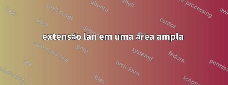 extensão lan em uma área ampla