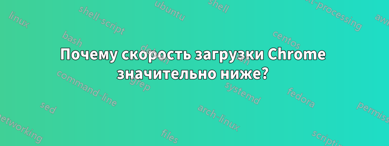Почему скорость загрузки Chrome значительно ниже?