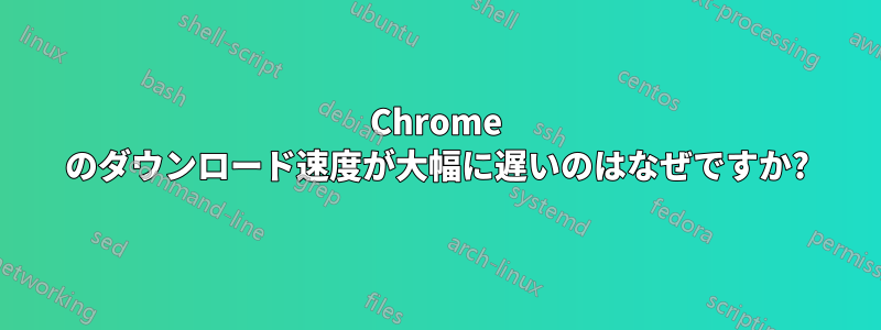 Chrome のダウンロード速度が大幅に遅いのはなぜですか?