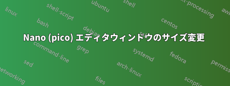 Nano (pico) エディタウィンドウのサイズ変更