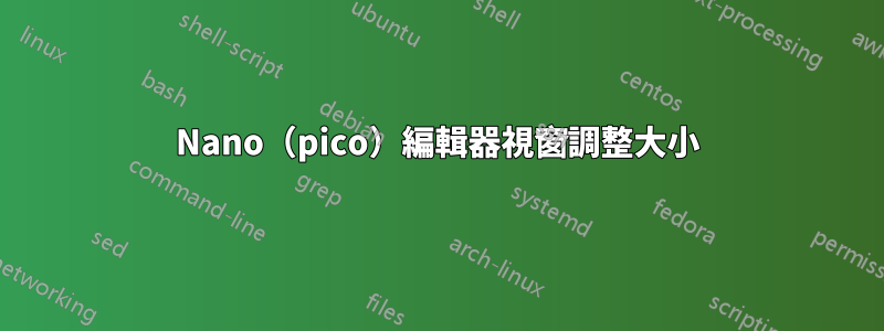 Nano（pico）編輯器視窗調整大小
