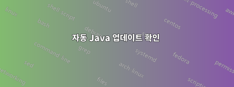 자동 Java 업데이트 확인