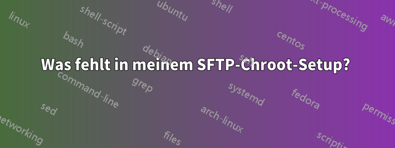 Was fehlt in meinem SFTP-Chroot-Setup?