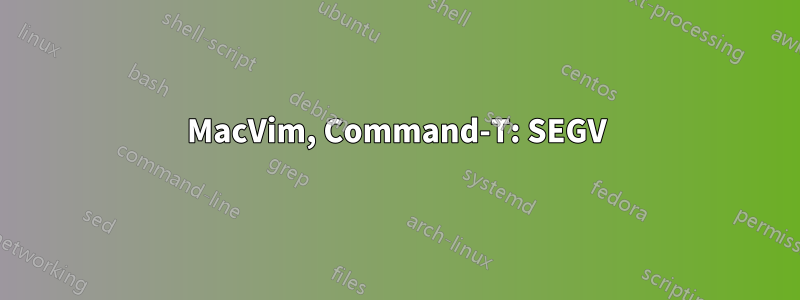 MacVim, Command-T: SEGV