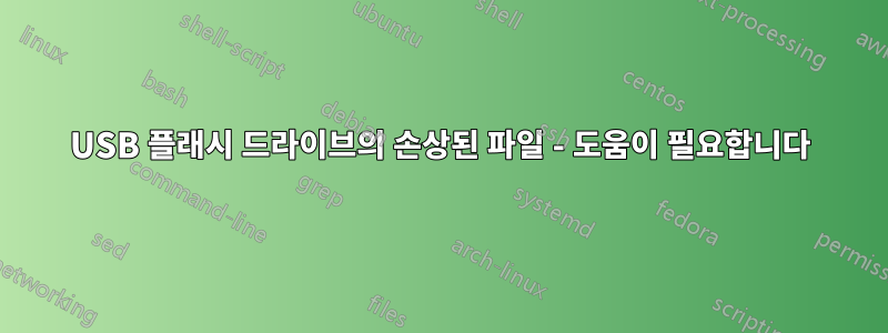 USB 플래시 드라이브의 손상된 파일 - 도움이 필요합니다