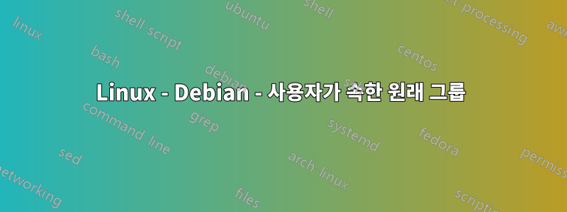 Linux - Debian - 사용자가 속한 원래 그룹