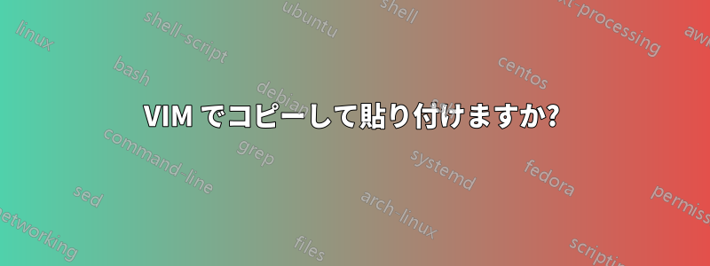 VIM でコピーして貼り付けますか?
