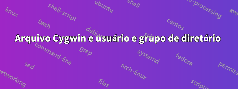 Arquivo Cygwin e usuário e grupo de diretório
