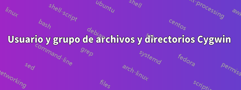 Usuario y grupo de archivos y directorios Cygwin