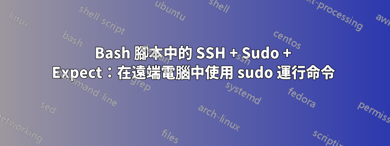 Bash 腳本中的 SSH + Sudo + Expect：在遠端電腦中使用 sudo 運行命令