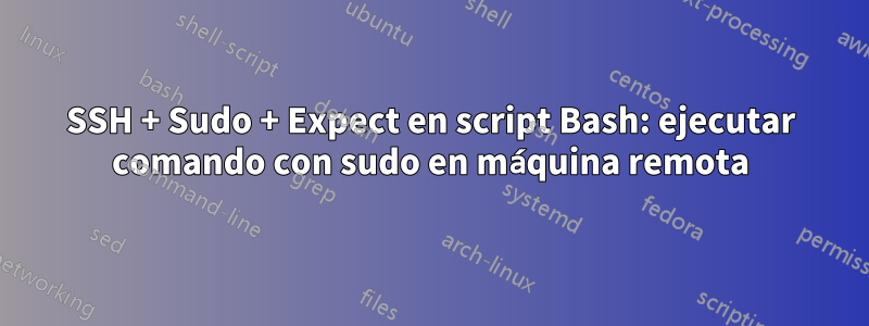 SSH + Sudo + Expect en script Bash: ejecutar comando con sudo en máquina remota