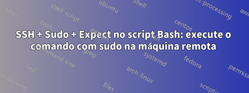 SSH + Sudo + Expect no script Bash: execute o comando com sudo na máquina remota