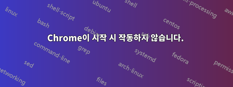 Chrome이 시작 시 작동하지 않습니다.