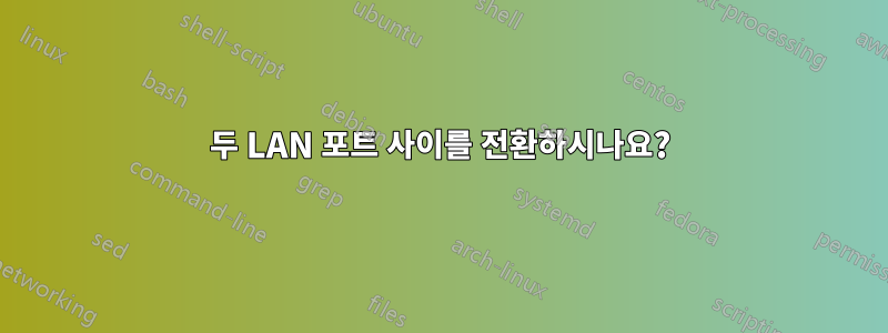 두 LAN 포트 사이를 전환하시나요?