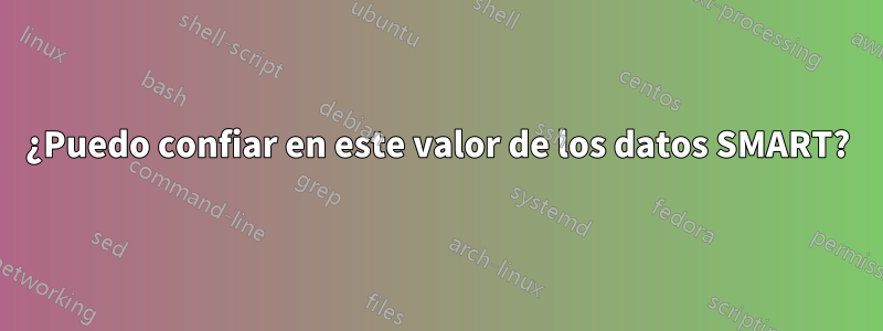 ¿Puedo confiar en este valor de los datos SMART?