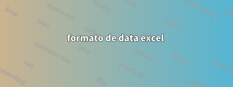 formato de data excel