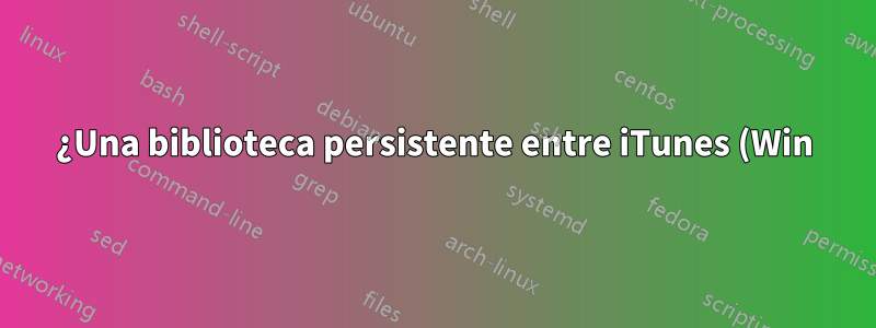 ¿Una biblioteca persistente entre iTunes (Win) y Ubuntu donde los recuentos de reproducción en Ubuntu se actualizan en iTunes?