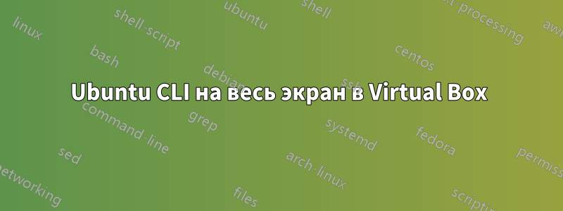 Ubuntu CLI на весь экран в Virtual Box