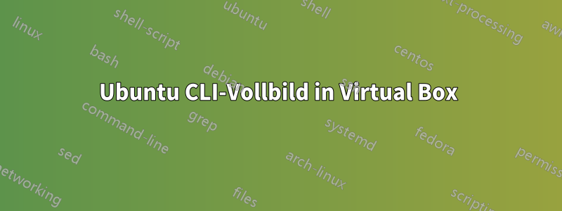 Ubuntu CLI-Vollbild in Virtual Box