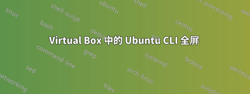Virtual Box 中的 Ubuntu CLI 全屏