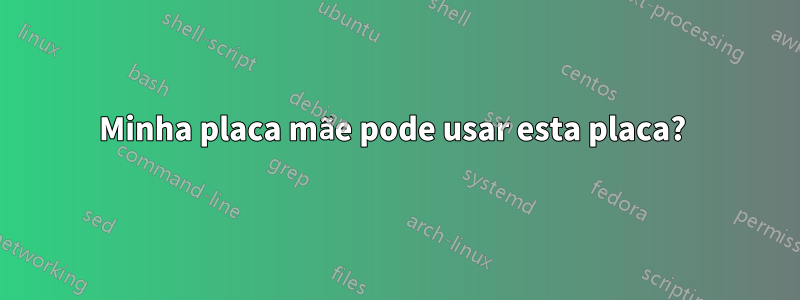 Minha placa mãe pode usar esta placa? 