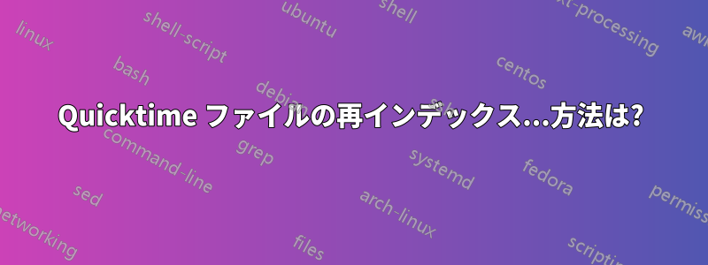 Quicktime ファイルの再インデックス...方法は?