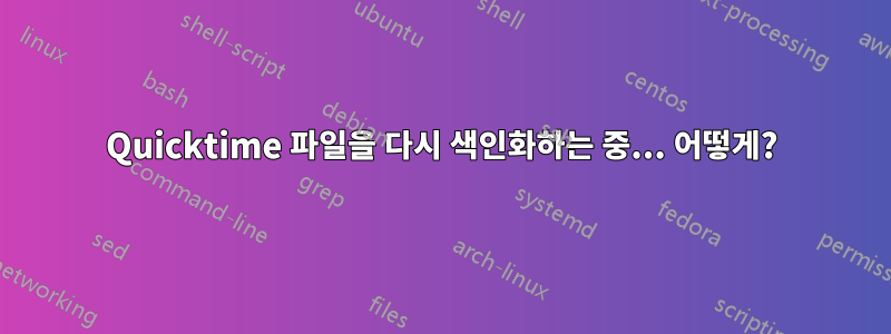 Quicktime 파일을 다시 색인화하는 중... 어떻게?